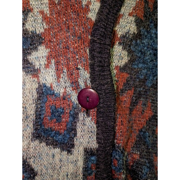 VTG Cervelle Cardigan Sweater Men's XL Thick Wool Blend Long Aztec Southwestern - Picture 11 of 13